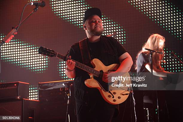 Musician Ragnar þórhallsson of Of Monsters and Men performs onstage during 106.7 KROQ Almost Acoustic Christmas 2015 at The Forum on December 13,...