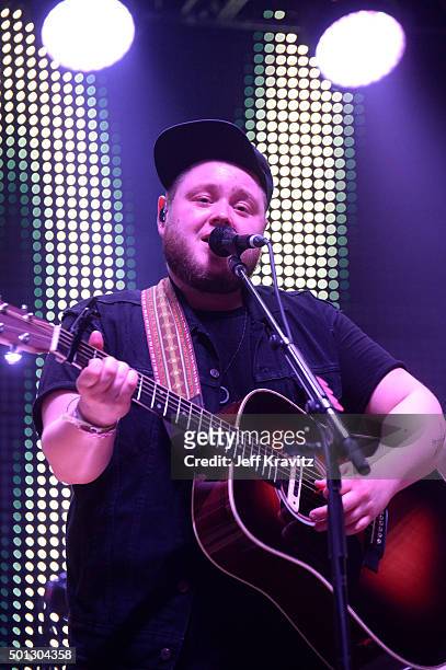 Musician Ragnar þórhallsson of Of Monsters and Men performs onstage during 106.7 KROQ Almost Acoustic Christmas 2015 at The Forum on December 13,...