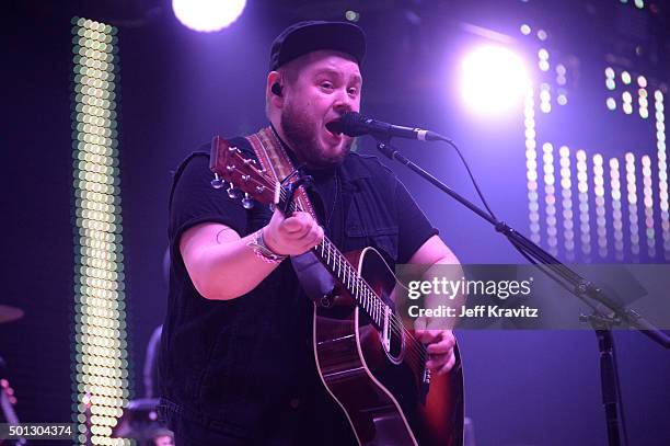 Musician Ragnar þórhallsson of Of Monsters and Men performs onstage during 106.7 KROQ Almost Acoustic Christmas 2015 at The Forum on December 13,...