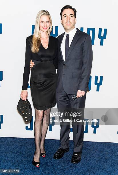 Model Catherine McCord and producer Jonathan Gordon attend the 'Joy' New York premiere at Ziegfeld Theater on December 13, 2015 in New York City.
