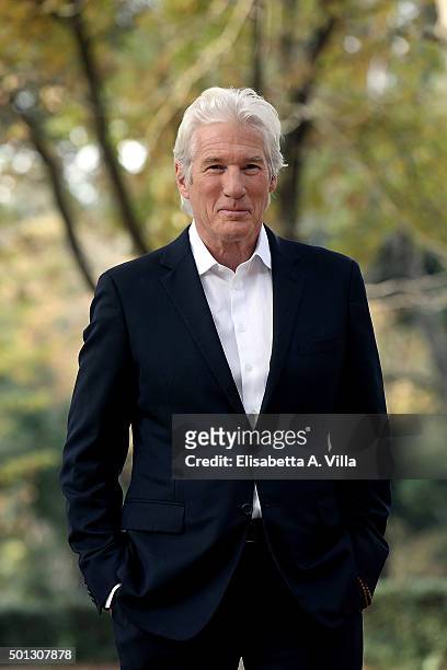 Richard Gere attends a photocall for 'Franny' at Villa Borghese on December 14, 2015 in Rome, Italy.