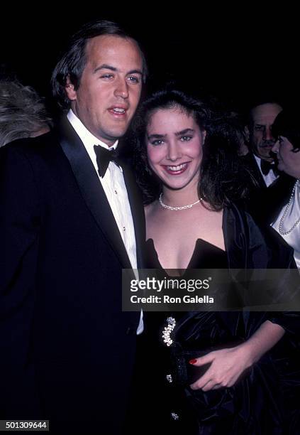 John Davis and Claudia Wells attend the premiere of "Crimes of the Heart" on December 3, 1986 at the Plitt Theater in Century City, California.