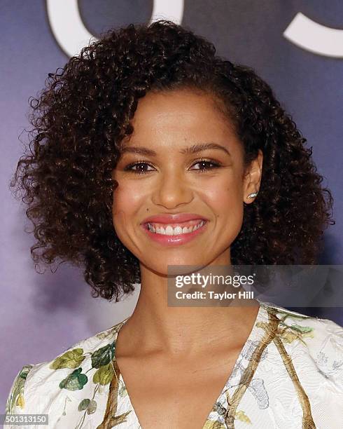 Actress Gugu Mbatha-Raw attends a photocall for "Concussion" at Crosby Street Hotel on December 14, 2015 in New York City.