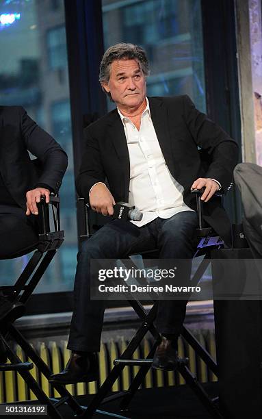 Actor Kurt Russell attends AOL BUILD Series: Kurt Russell, Walton Goggins, Tim Roth, And Demian Bichir "The Hateful Eight" at AOL Studios In New York...