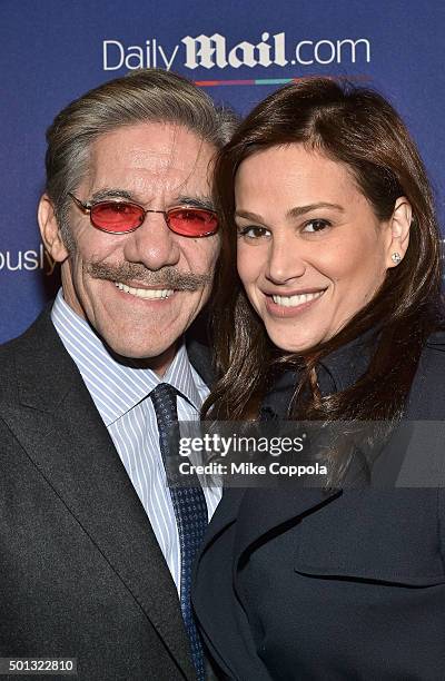 Geraldo Rivera and Erica Michelle Levy attend DailyMail.com Holiday Party 2015 on December 10, 2015 in New York City.