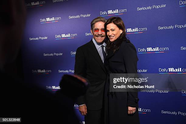 Geraldo Rivera and Erica Michelle Levy attend DailyMail.com Holiday Party 2015 on December 10, 2015 in New York City.