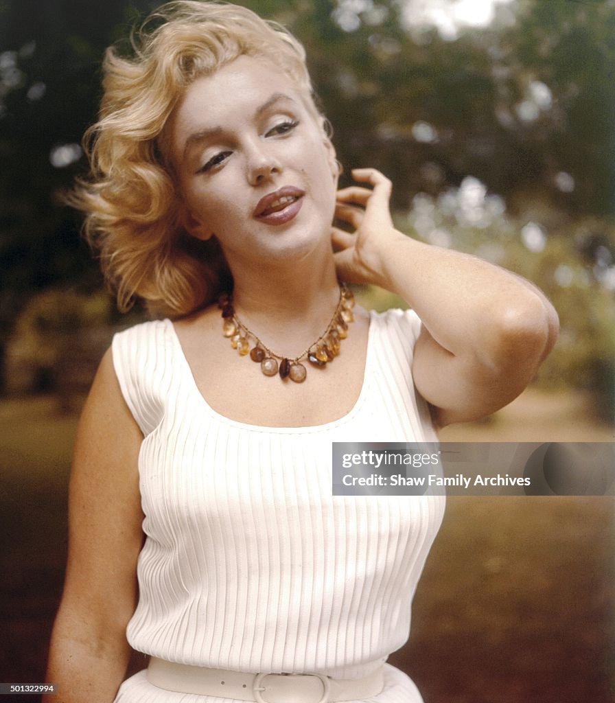 Marilyn With Amber Beads