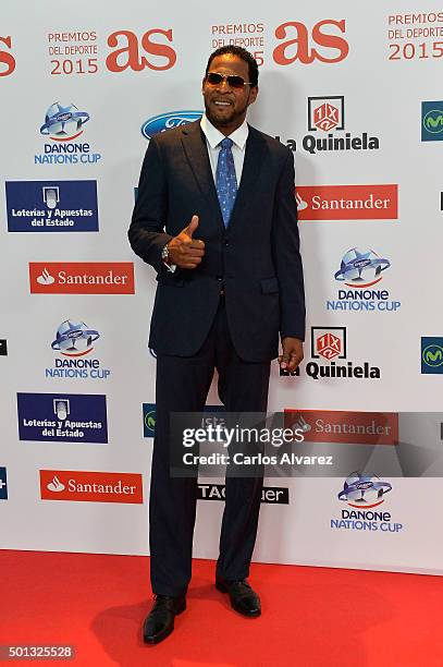 Javier Sotomayor attends the 2015 "AS Del Deporte" Awards at The Westin Palace Hotel on December 14, 2015 in Madrid, Spain.