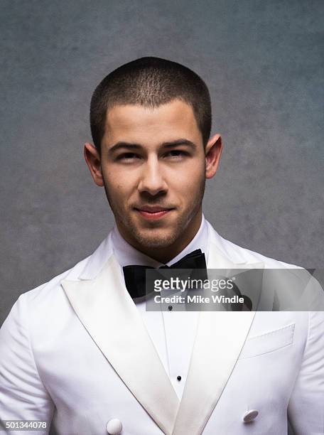 Musician and actor Nick Jonas poses for a portrait at the Sinatra 100: An All-Star GRAMMY Concert at Wynn Las Vegas on December 2, 2015 in Las Vegas,...