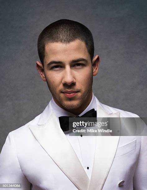 Musician and actor Nick Jonas poses for a portrait at the Sinatra 100: An All-Star GRAMMY Concert at Wynn Las Vegas on December 2, 2015 in Las Vegas,...