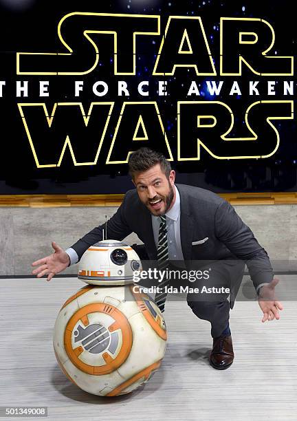 Droid from the new "Star Wars" movie scoots around GOOD MORNING AMERICA, 12/14/15, airing on the Walt Disney Television via Getty Images Television...