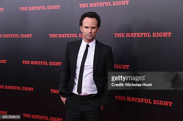 Actor Walton Goggins attends the New York premiere of "The Hateful Eight" on December 14, 2015 in New York City.