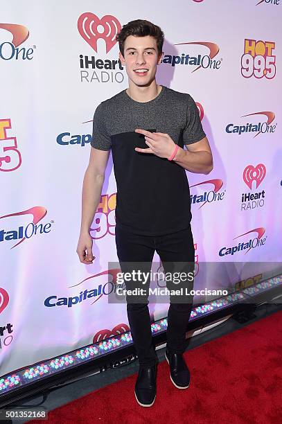 Musician Shawn Mendes attends Hot 99.5's Jingle Ball 2015 presented by Capital One at Verizon Center on December 14, 2015 in Washington, D.C.