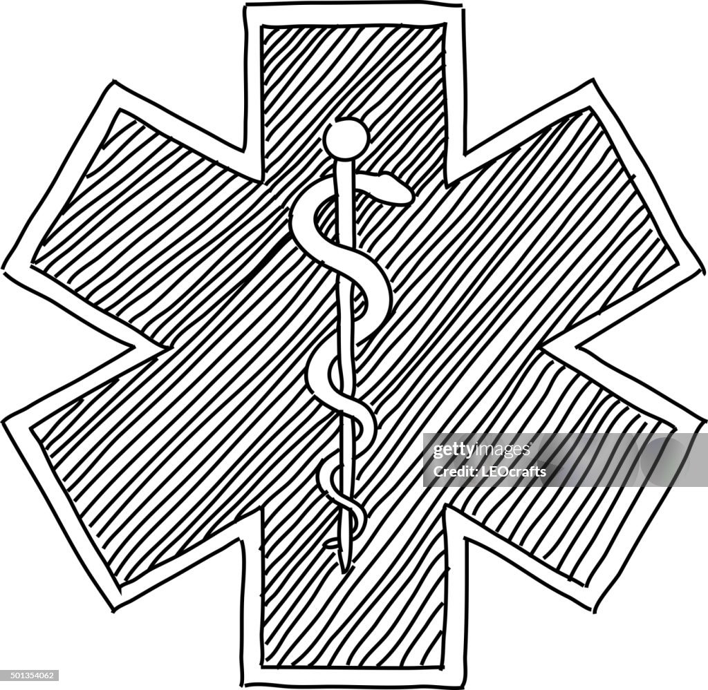 Emergency Drawing Pattern Emergency Symbol Drawing High-Res Vector Graphic - Getty Images