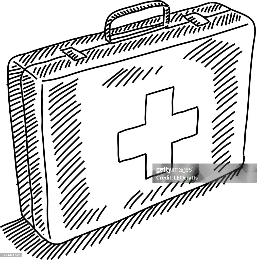 First Aid Box Scetch First Aid Box Drawing High-Res Vector Graphic - Getty Images