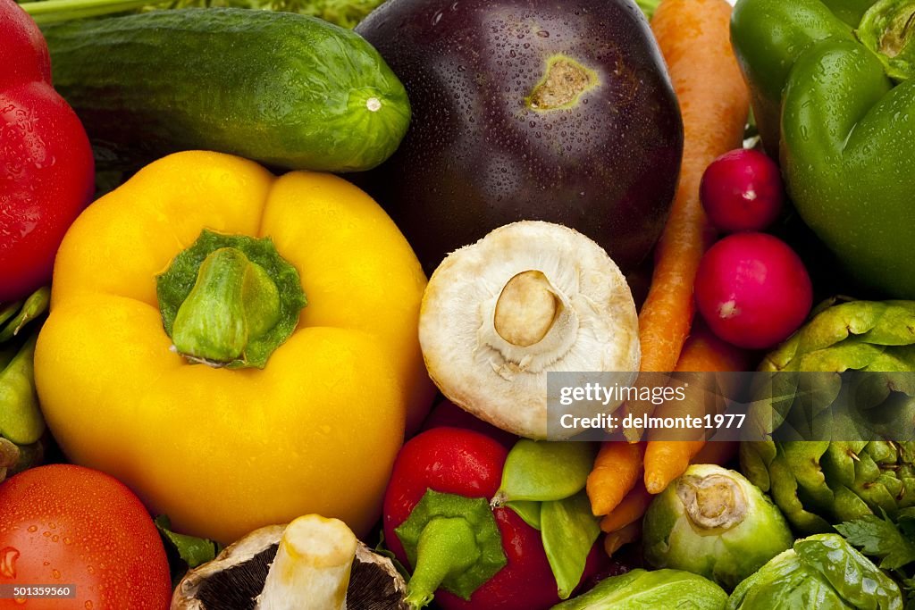 Close up of Fresh Vegetables