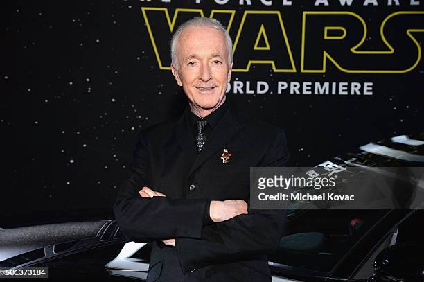 Actor Anthony Daniels arrives at the premiere of Walt Disney Pictures' and Lucasfilm's "Star Wars: The Force Awakens", sponsored by Dodge, at the...
