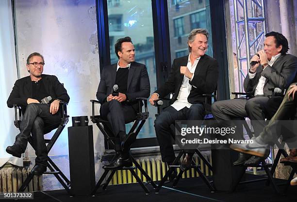 Actors Tim Roth, Walton Goggins, Kurt Russell and Michael Madsen attend AOL BUILD Series: Kurt Russell, Walton Goggins, Tim Roth, And Demian Bichir...