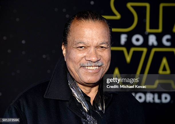 Actor Billy Dee Williams arrives at the premiere of Walt Disney Pictures' and Lucasfilm's "Star Wars: The Force Awakens", sponsored by Dodge, at the...