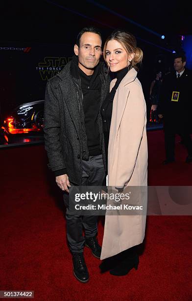 Keven Undergaro and Maria Menounos arrive at the premiere of Walt Disney Pictures' and Lucasfilm's "Star Wars: The Force Awakens", sponsored by...