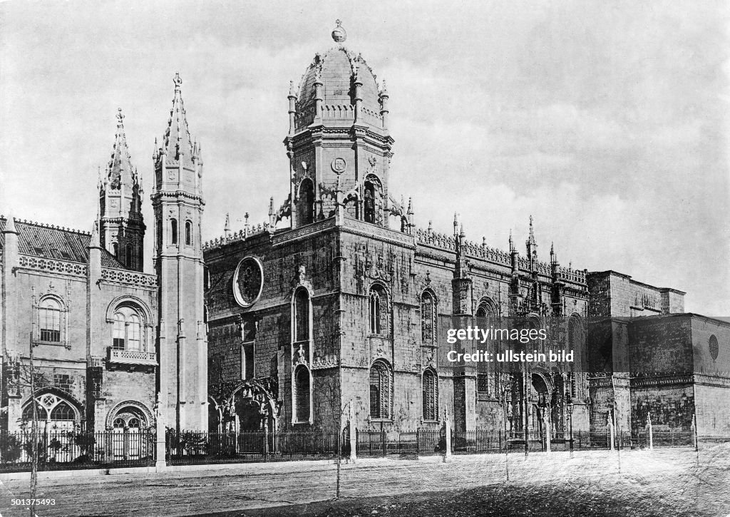 Portugal, Lisbon: Jeronimos Monastery in Belem district - probably in the 1910s Photo: M-Koch