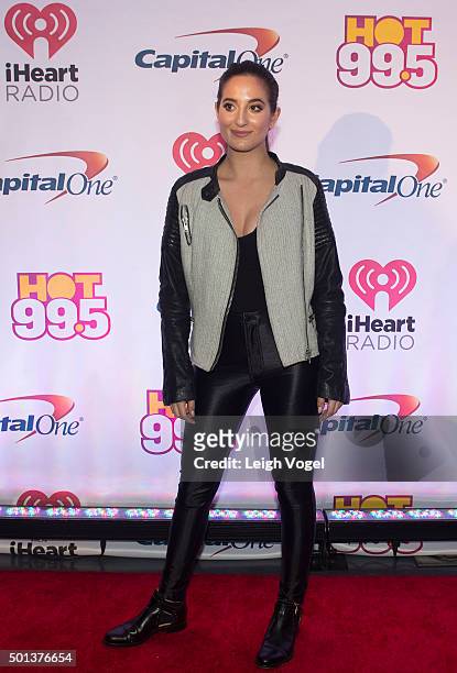 Chloe Angelides arrives at the 2015 iHeartRadio Jingle Ball at Verizon Center on December 14, 2015 in Washington, DC.