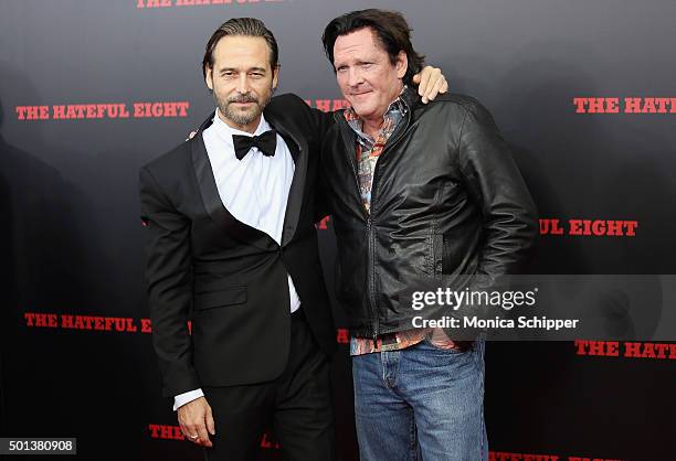 Actors Craig Stark and Michael Madsen attend the The New York Premiere Of "The Hateful Eight" on December 14, 2015 in New York City.