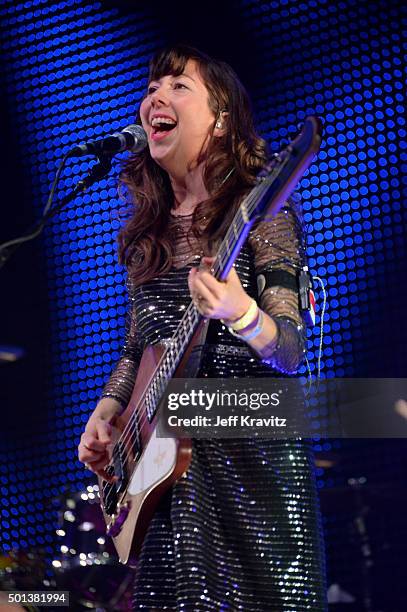 Musician Nikki Monninger of Silversun Pickups performs onstage during 106.7 KROQ Almost Acoustic Christmas 2015 at The Forum on December 12, 2015 in...