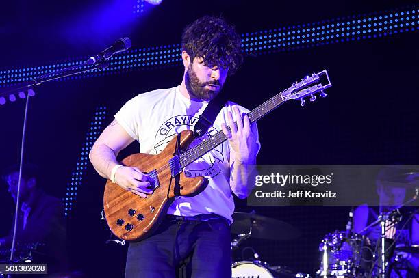 Musician/singer Yannis Philippakis of the Foals performs onstage during 106.7 KROQ Almost Acoustic Christmas 2015 at The Forum on December 12, 2015...