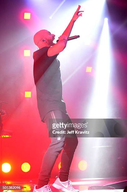 Musician Sam Harris of X Ambassadors performs onstage during 106.7 KROQ Almost Acoustic Christmas 2015 at The Forum on December 12, 2015 in...