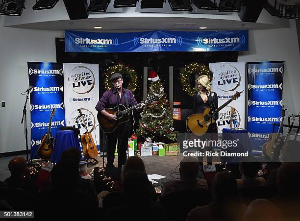 SiriusXM Acoustic Christmas With Jewel And Shawn Mullins at SiriusXM Music City Theatre on December 14, 2015 in Nashville, Tennessee.