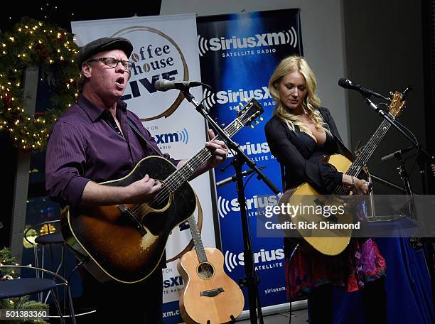 SiriusXM Acoustic Christmas With Jewel And Shawn Mullins at SiriusXM Music City Theatre on December 14, 2015 in Nashville, Tennessee.