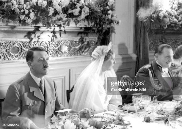 Hermann Goering German politician, National Socialist - marriage to Emmy, nee Emma Sonnemann, a former actress. The bridal couple after the church...