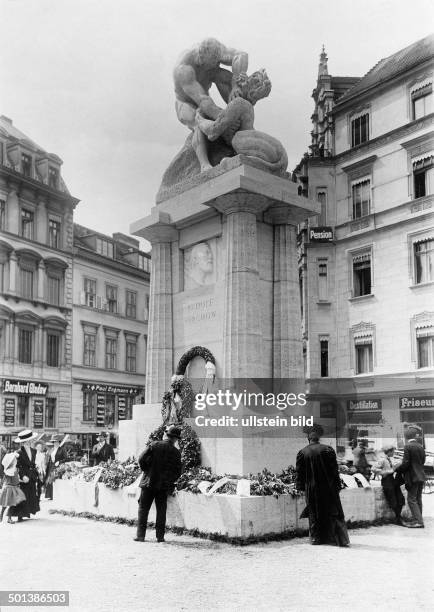 Rudolf Virchow German scientist and physician, politician - Unveiling a memorial for Rudolf Virchow on Karlplatz in Berlin - 1910