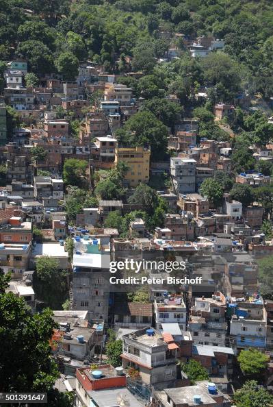 Blick Dächer der Favela da Rocinha, Tour durch die Favelas, , Rio de ...