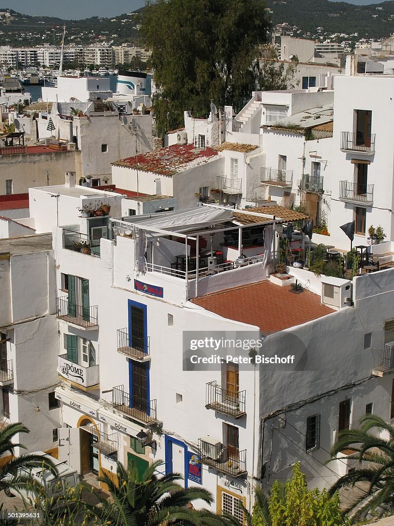 Blick auf Insel Ibiza, Ibiza-Stadt, Balearen, Spanien, Europa, Häuser, Reise, AS, DIG; P.-Nr.: 663/2010, 16.05.2010; Foto: P.Bischoff; Jegliche Foto-N