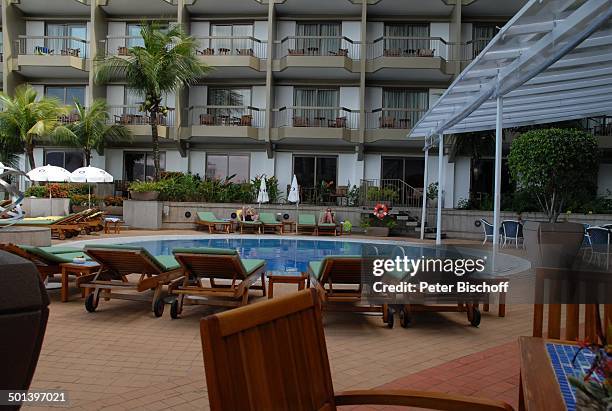 Swimming-Pool vom "Marriott Hotel", an der "Copacabana", S t r a n d in Rio de Janeiro, Brasilien, Südamerika, Sonnen-Liege, Reise, NB, DIG;...