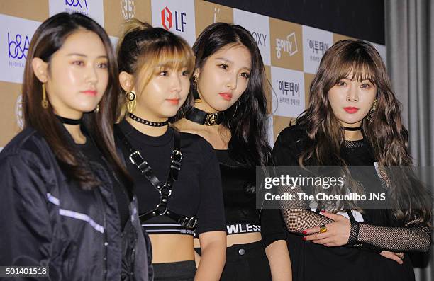 4Minute attend the KOLSA 2015 Korean Lifestyle Award at Conrad Seoul on December 9, 2015 in Seoul, South Korea.