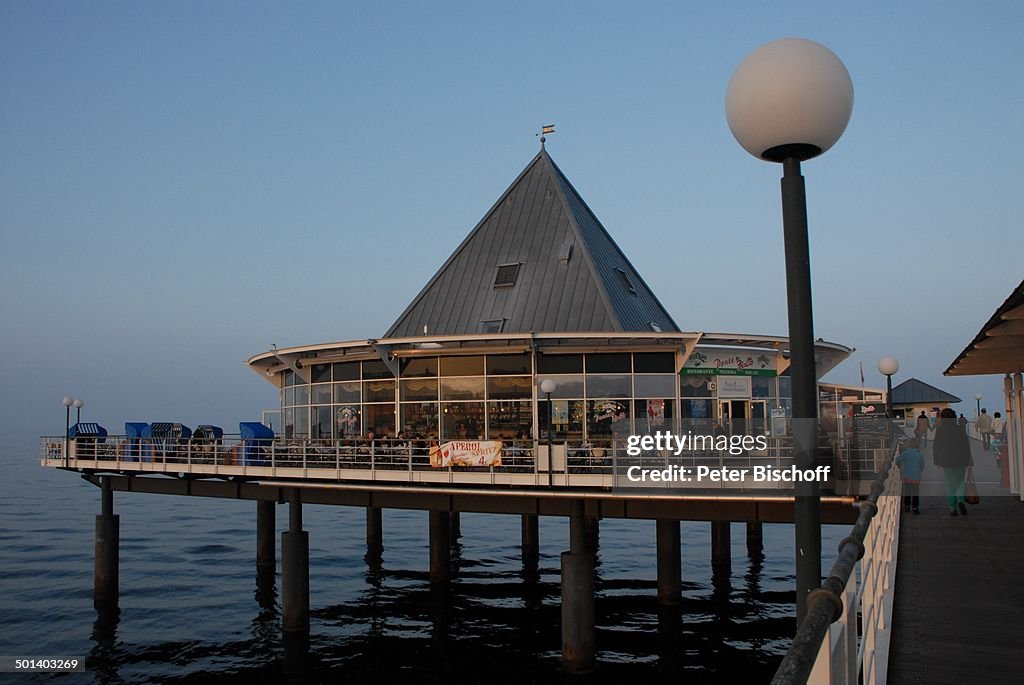 Italienisches Restaurant "Ponte Rialto" auf Seebrücke, Ostseebad Heringsdorf bei Ahl