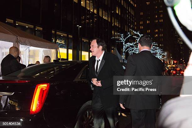 Quentin Tarantino arrives at the premiere of "Hateful Eight." At the premiere of his new film "Hateful Eight" at the historic Ziegfeld Theater in...