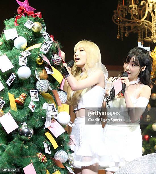 Girls' Generation-TTS attend their special album 'Dear Santa' showcase at COEX on December 3, 2015 in Seoul, South Korea.