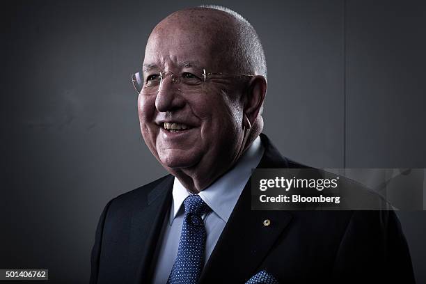 Samuel "Sam" Walsh, chief executive officer of Rio Tinto Plc, poses for a photograph before a Bloomberg Television interview in London, U.K., on...