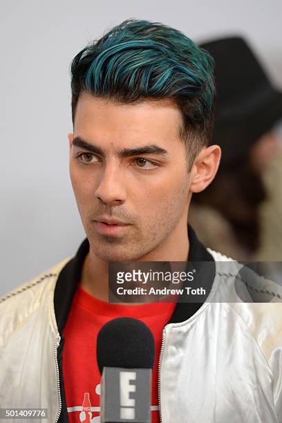 Joe Jonas attends Z100's iHeartRadio Jingle Ball 2015 arrivals at Madison Square Garden on December 11, 2015 in New York City.