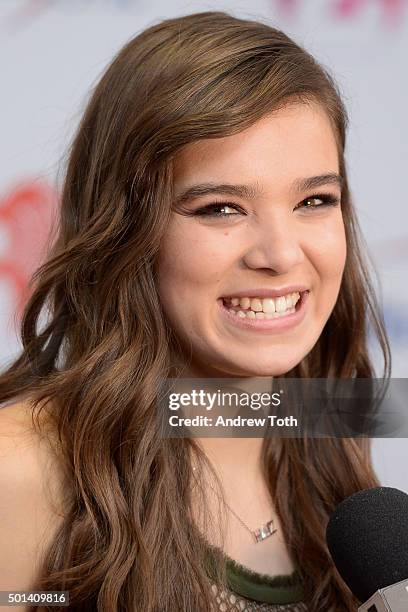 Hailee Steinfeld attends Z100's iHeartRadio Jingle Ball 2015 arrivals at Madison Square Garden on December 11, 2015 in New York City.