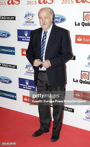 Vicente del Bosque attends the 2015 'AS Del Deporte' Awards at The Westin Palace Hotel on December 14, 2015 in Madrid, Spain.