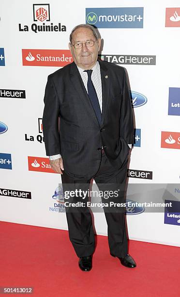 Paco Gento attends the 2015 'AS Del Deporte' Awards at The Westin Palace Hotel on December 14, 2015 in Madrid, Spain.