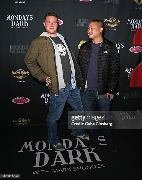 Don Welch and Zappos.com CEO Tony Hsieh attend the Mondays Dark 2nd anniversary at The Joint inside the Hard Rock Hotel & Casino on December 14, 2015...