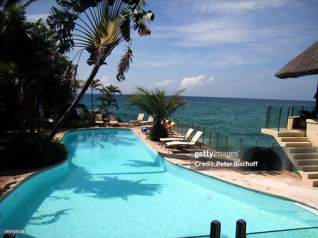 Hotel-Pool, Insel Mahe, Seychellen, Asien, Swimmingpool, Reise, BB, DIG; P.-Nr.: 423