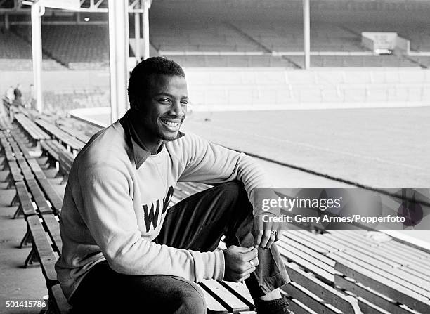 West Bromwich Albion striker Cyrille Regis at the Hawthorns in West Bromwich, 12th September 1977.