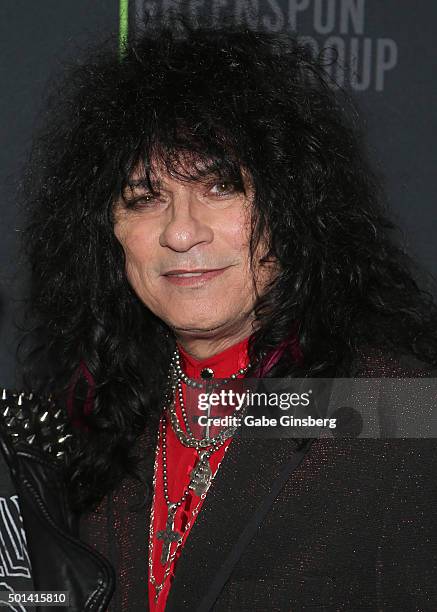 Singer Paul Shortino attends the Mondays Dark 2nd anniversary at The Joint inside the Hard Rock Hotel & Casino on December 14, 2015 in Las Vegas,...